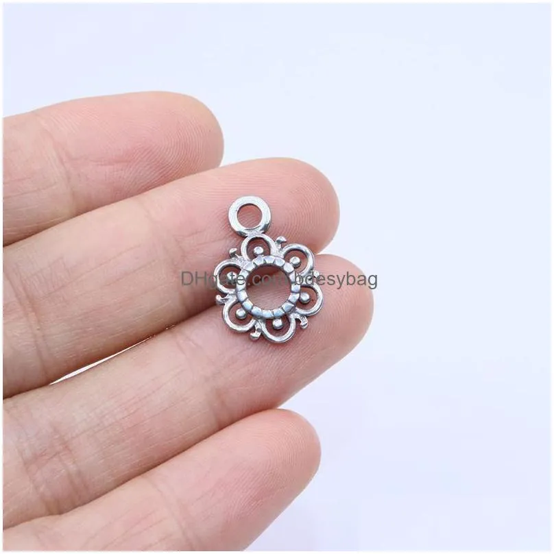 charms 5pcs 15mm wholesell casting stainless steel eye coin pendant diy necklace earrings bracelets unfading colorlesscharms