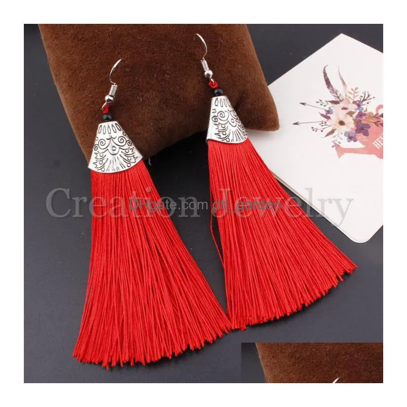 womens long tassel dangle earrings for women/girls fringe drop elegant ear accessories ez001