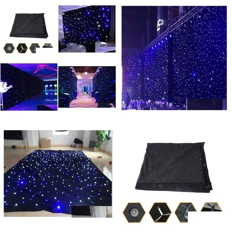 led starry sky screen wedding effect celebration cloth wedding stage live broadcast background lamp