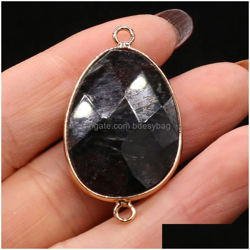 charms natural semiprecious stone pendant connector fireworks diy jewelry making necklace bracelet giftcharms