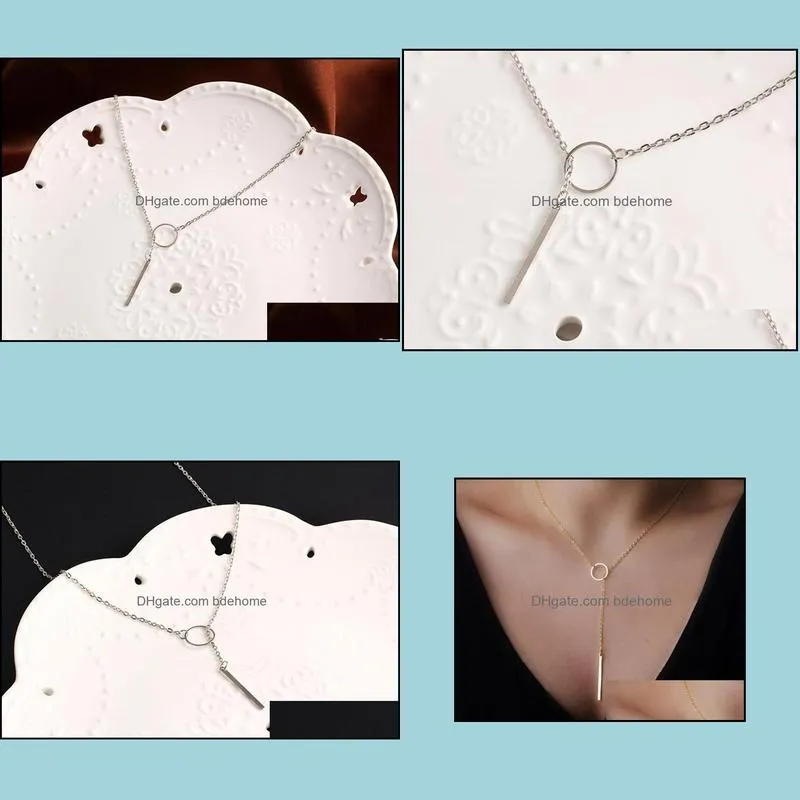 necklaces pendants women simple shaped choker statement necklaces 18k gold plated long charms chains necklaces