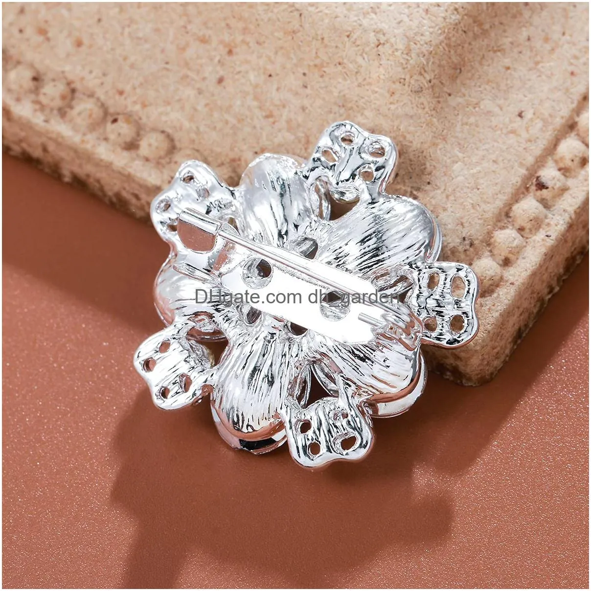 meedoz womens lot crystal rhinestone marquise teardrop flower brooch pin set for diy bridal wedding bouquet kit