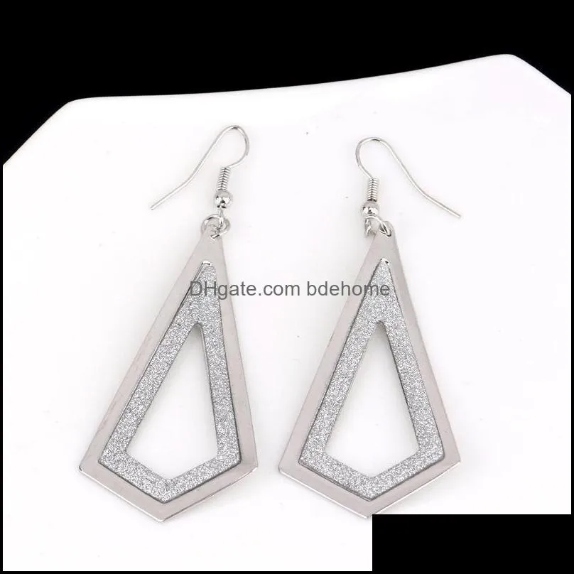 earring silver/gold crystal long pendientes for women scrub drop hook dangle novel earrings