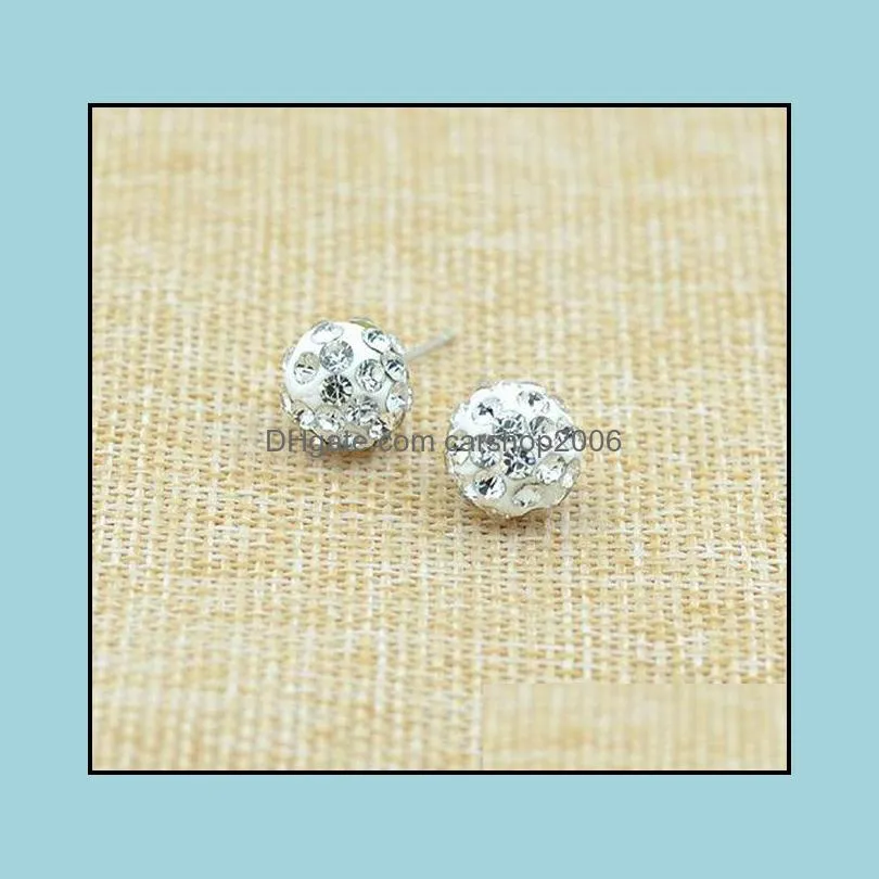 earrings for women fashion jewelry china copper with platinum plated 10mm ball womens stud earrings