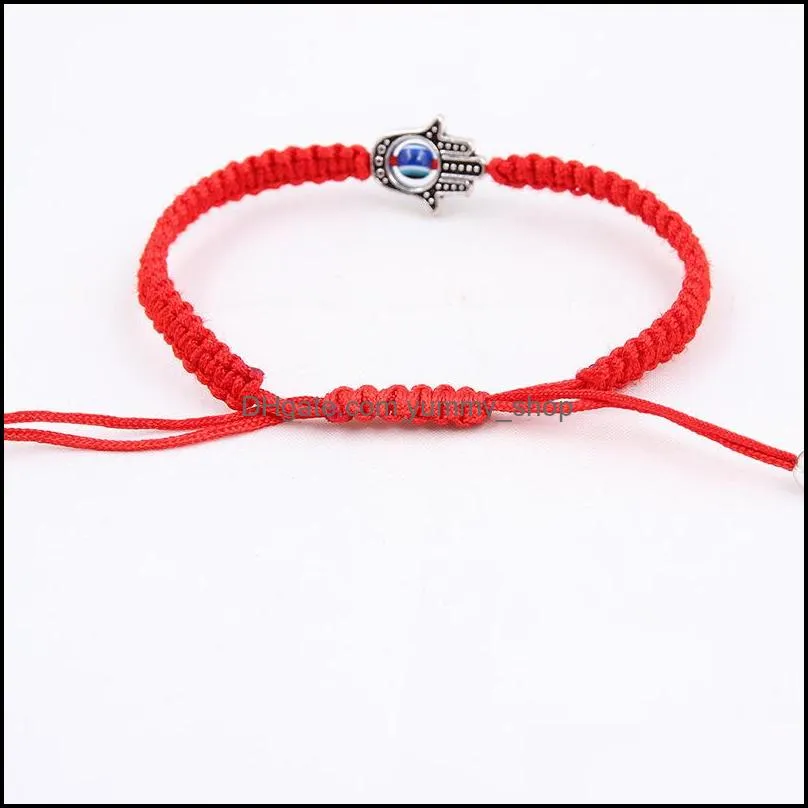 fashion handmade red string hamsa hand evil blue eye star charm bracelet for women men couple lucky ppeaceful boho festival chic