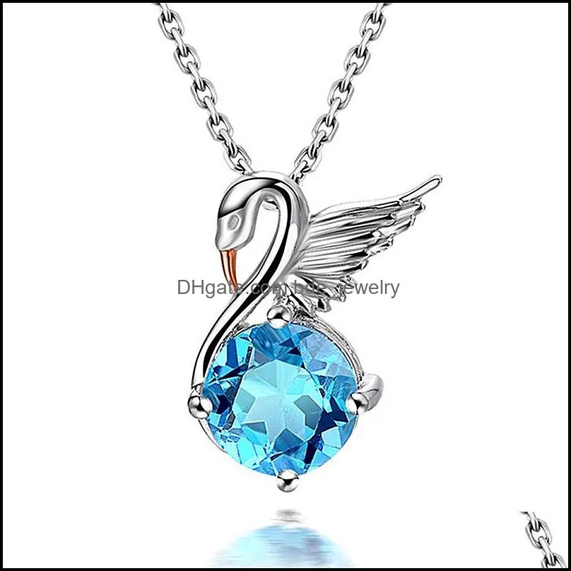 swan necklace for women and men fashion exquisite ladies swan necklaces elegant noble angel lucky goose guardian pendant girl senior