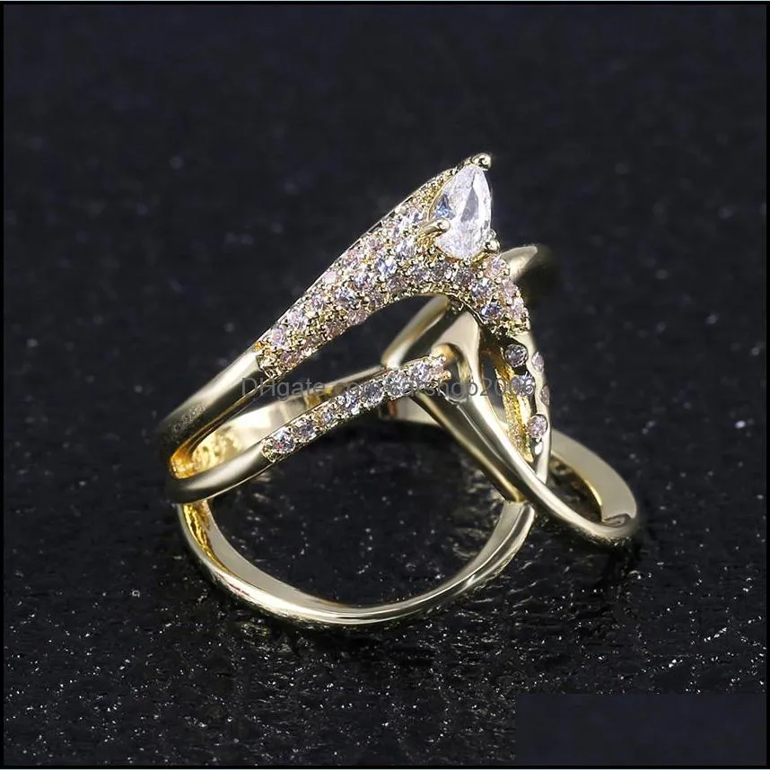 luxury irregular magical witch ring super cool accessories gadget golden twist winding women jewelry personality rings