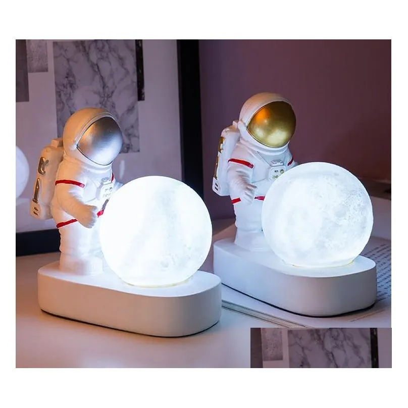 astronaut led night lights child birthday gift astronaut statue lamp decor crafts childrens room home decoration accessories