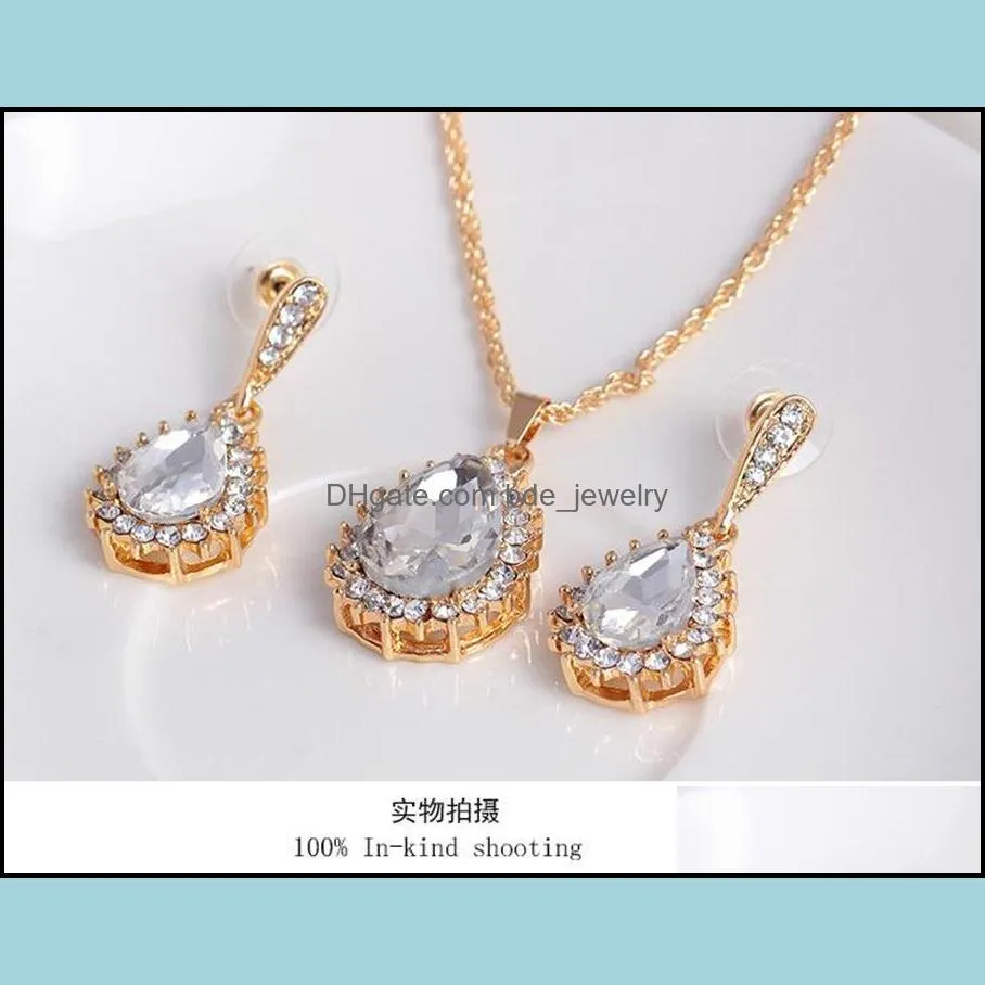 bridesmaid jewelry set solid gold crystal jewelry sets jewellery party jewelry set
