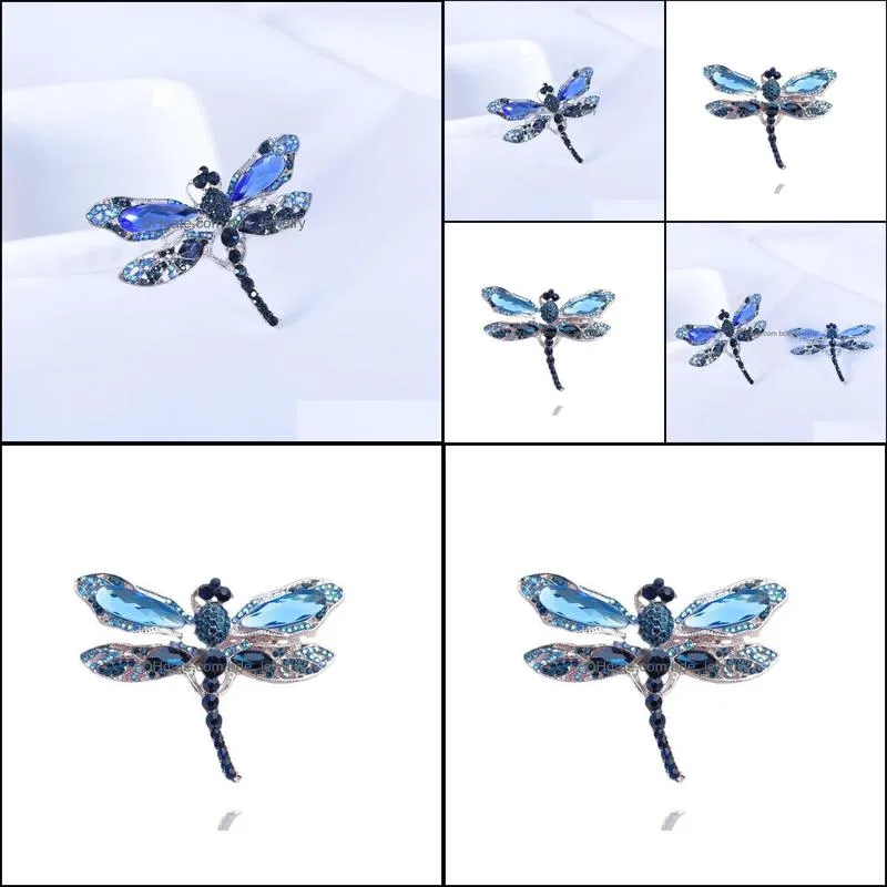 vintage corsage pin jewelry big dragonfly brooch scarf buckle with diamonds animal brooch jewelry