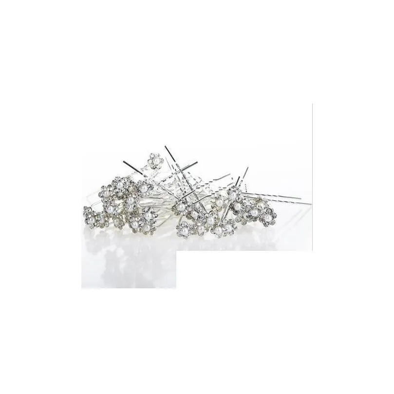 headpieces wedding accessories bridal pearl hairpins flower crystal rhinestone hair pins clips bridesmaid women hair jewelry