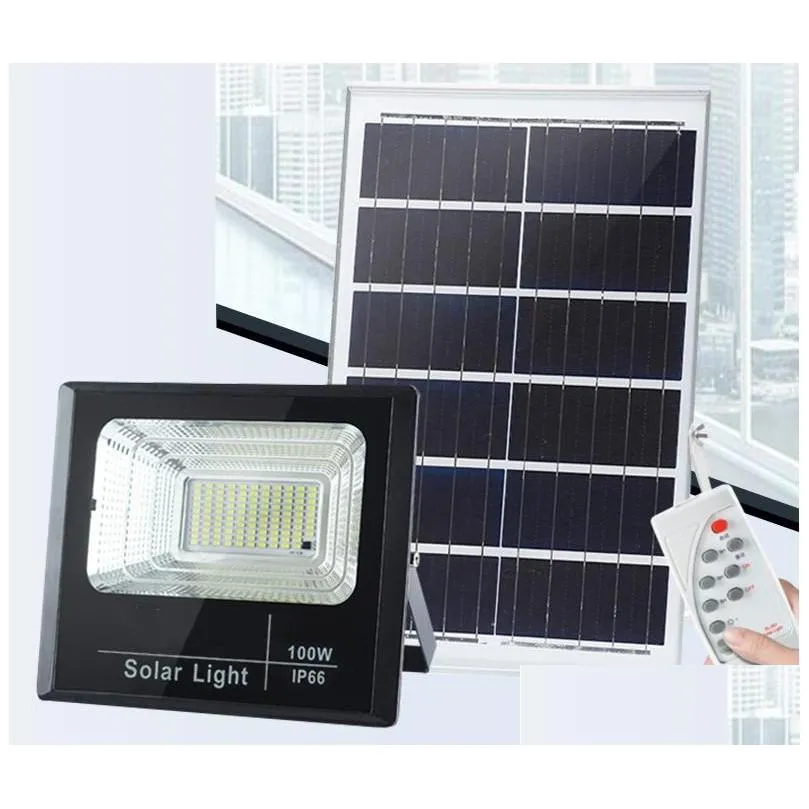 solar flood light 25w 40w 60w 100w 200w spotlight yard lamp ip66 white auto led solar lamp with pannel outdoor for garden street garage