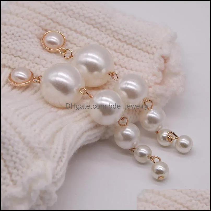 pearls string statement earrings for earring pearl earringsgift trendy elegant created big simulated pearl long earrings