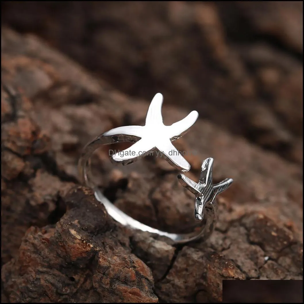  todorova fashion ring open stretch star fancy rings nautical beach starfish women ring friendship birthday gifts brand jewelry