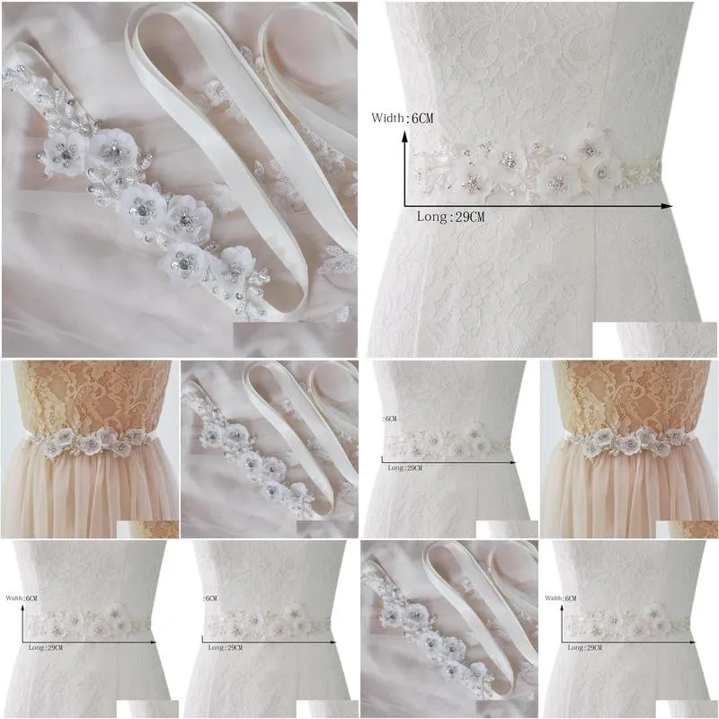 flower crystal belts for wedding dresses wedding and sashes bridal accessory