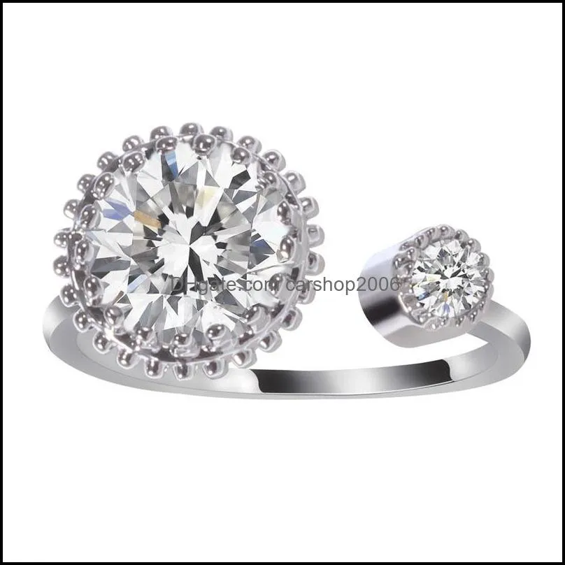 wedding engagement rings for white gold plated cubic zirconia rings austrian crystal gemstone rings