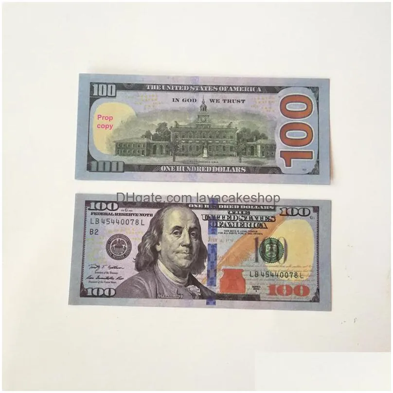 50 size usa dollars party supplies prop money movie banknote paper novelty toys 1 5 10 20 50 100 dollar currency fake money