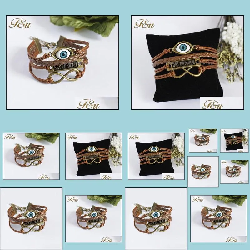 charm bracelets for women angel bracelets evil eye braclet men male vintage jewelry leather bracelet