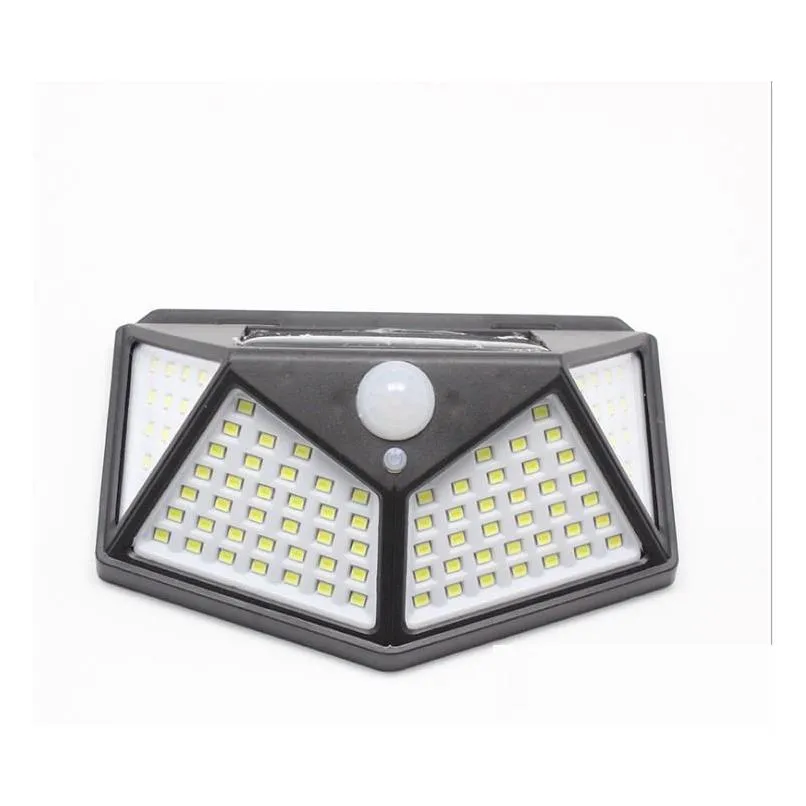 wide angle solar lamps 100leds solar led garden light pir motion sensor solar wall mounted lighting lamp