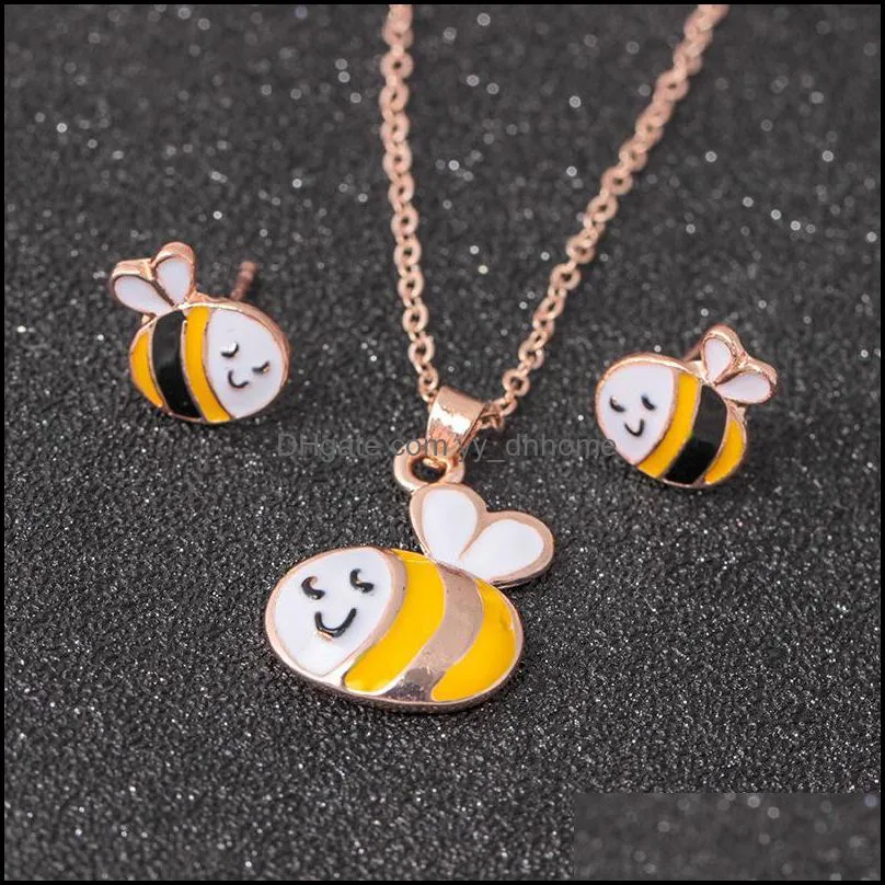 jewelry set chain kids women cartoon necklace earring sets for girls party jewelry set yydhhome
