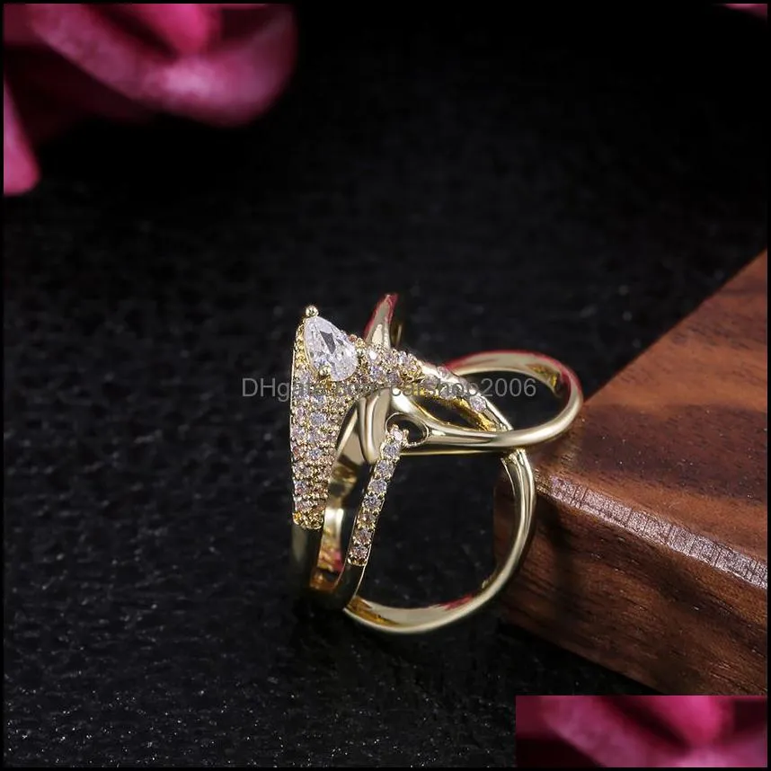 luxury irregular magical witch ring super cool accessories gadget golden twist winding women jewelry personality rings