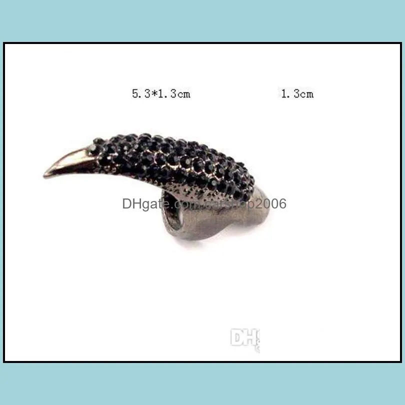 rings crystal finger nail ring fashion finger thumb rings gold and black color 3 sizes available punk rings