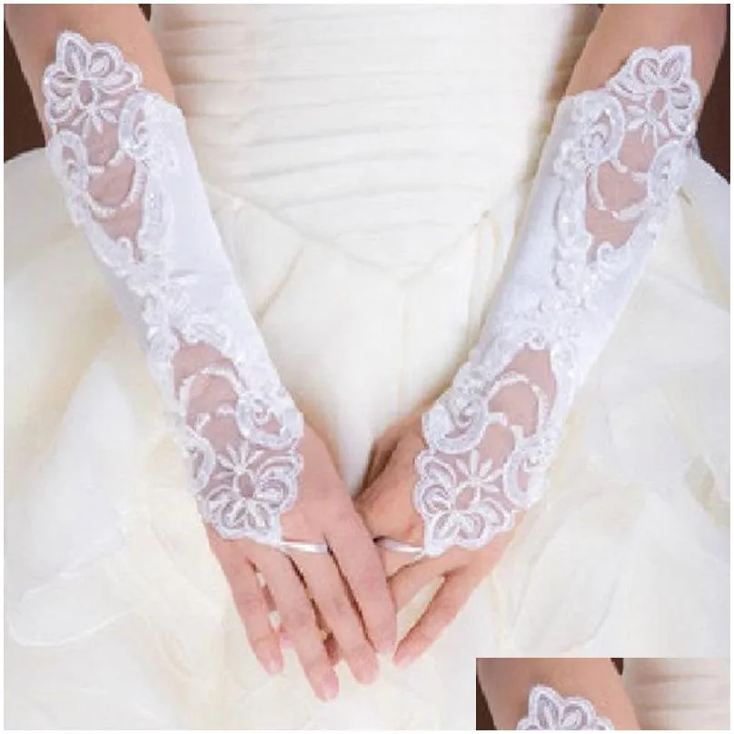 wedding dress bridal gloves bride fingerless lace sequin performance etiquette command manufacturers