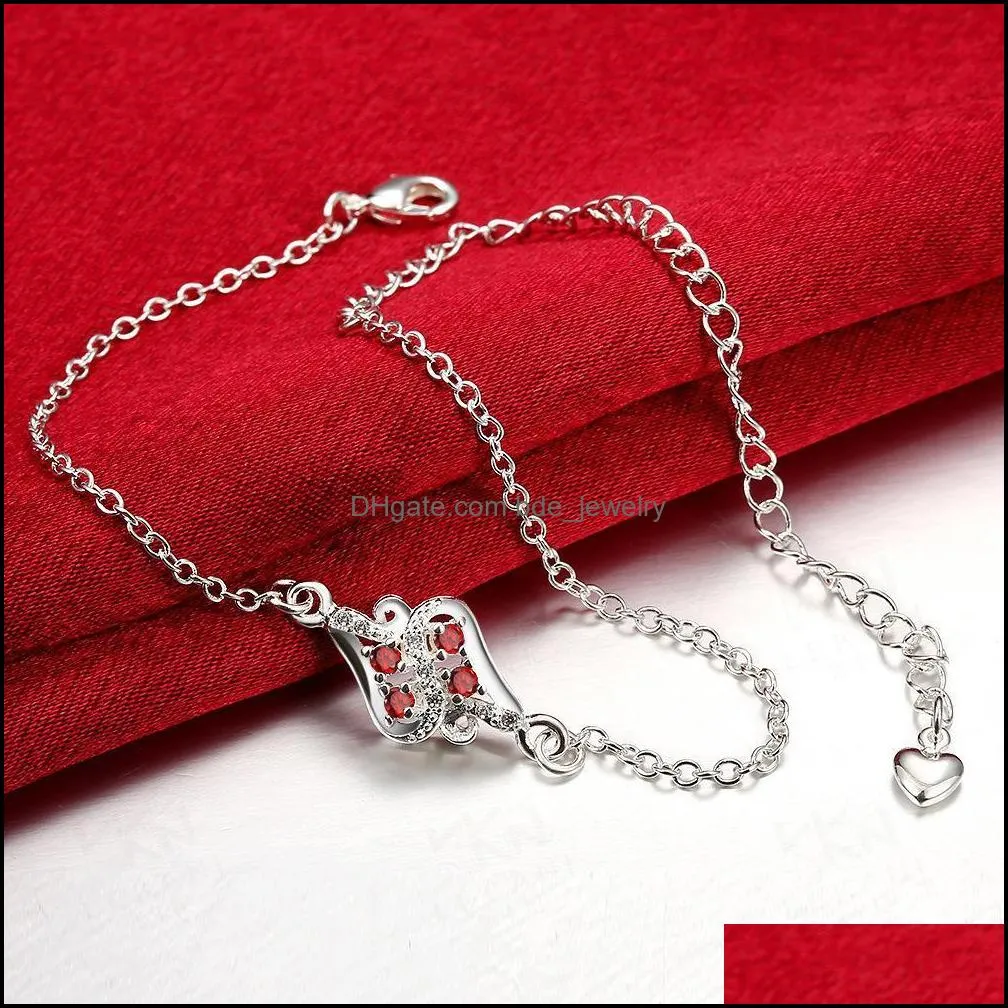 foot jewelry anklet silver 925 anklets for girlfriend bracelet .925 silver pretty jewelry leg bracelets korean anklet