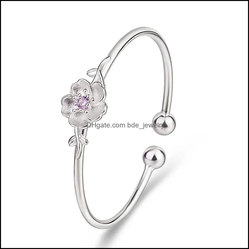 silver daisy flower bangles open cuff bangles bracelets women wrist charm accessories statement jewelry