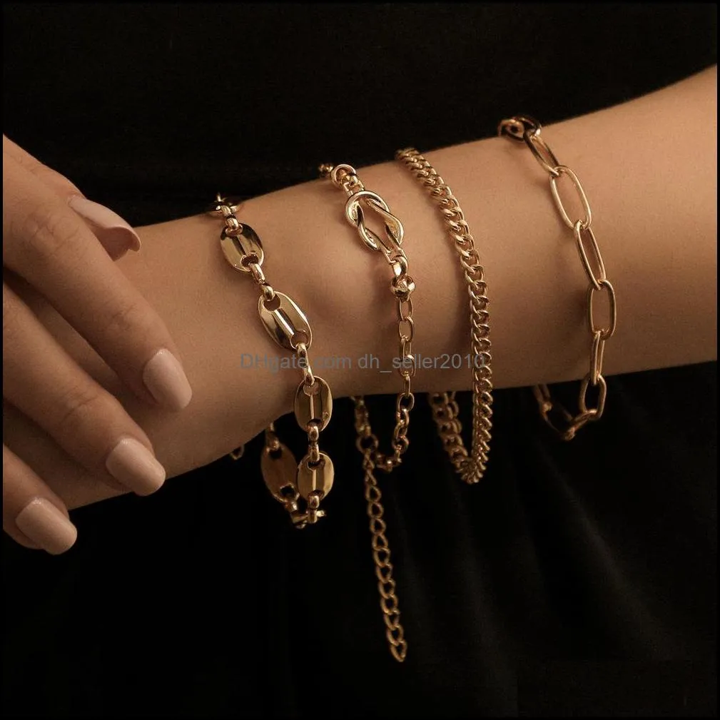  knotted chain pig nose bracelet creative mix and match multilayer combination suit trendy jewelry