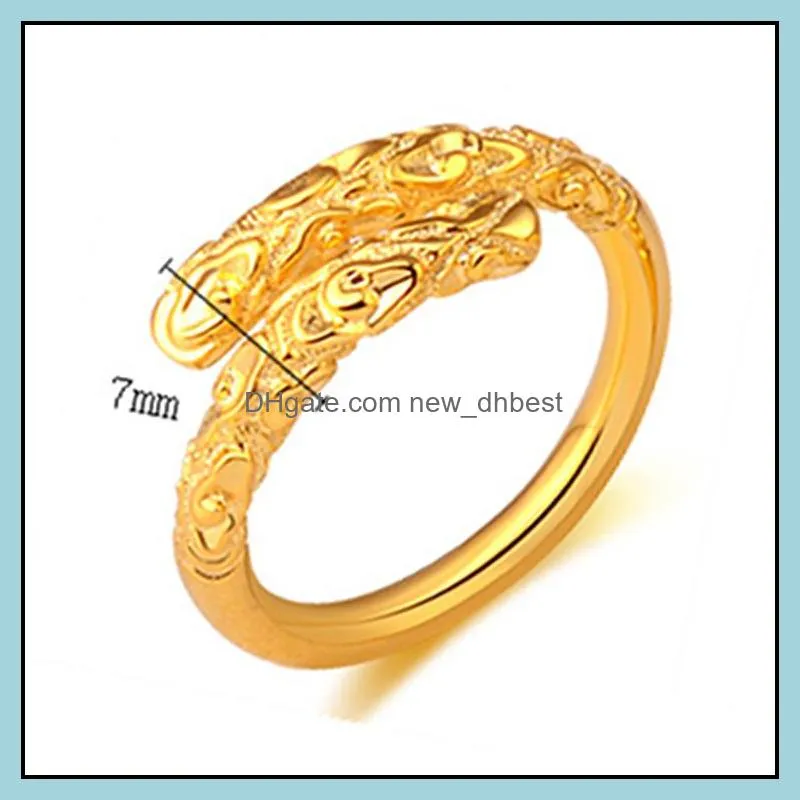 gold rings men and women couple models pair ring gold hoop stick tight hoop curse ring anniversary gift jewelry