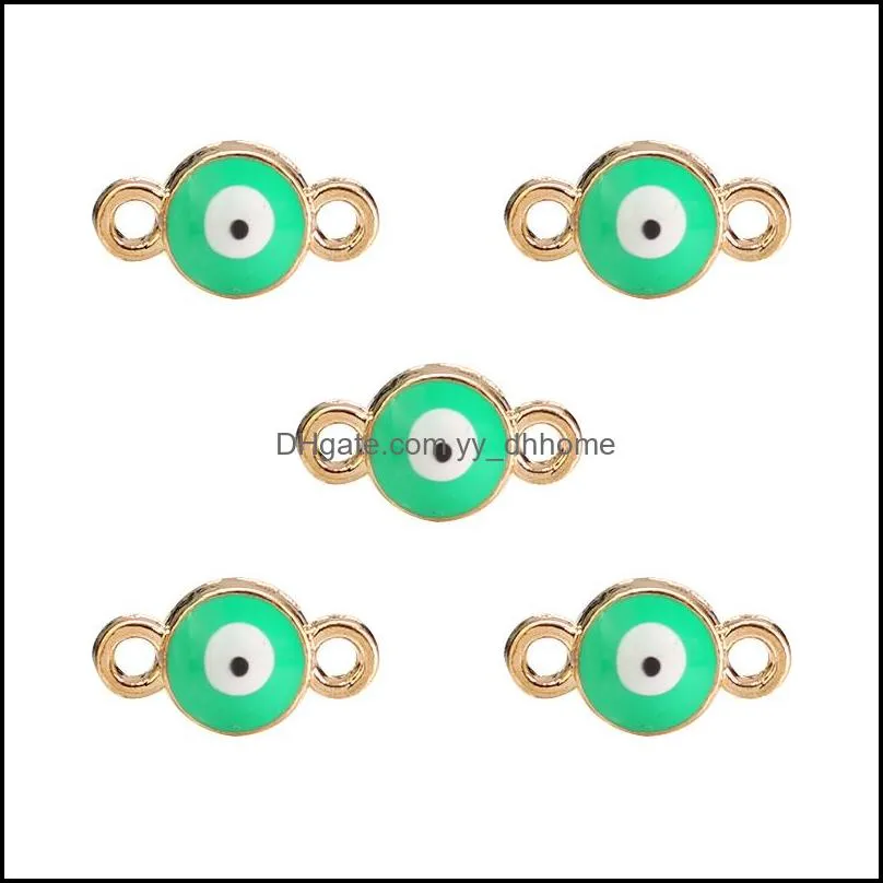 diy oil diffsure 3 color evil blue eye pendants charm for keychain bracelet lucky gold plated alloy jewelry charm