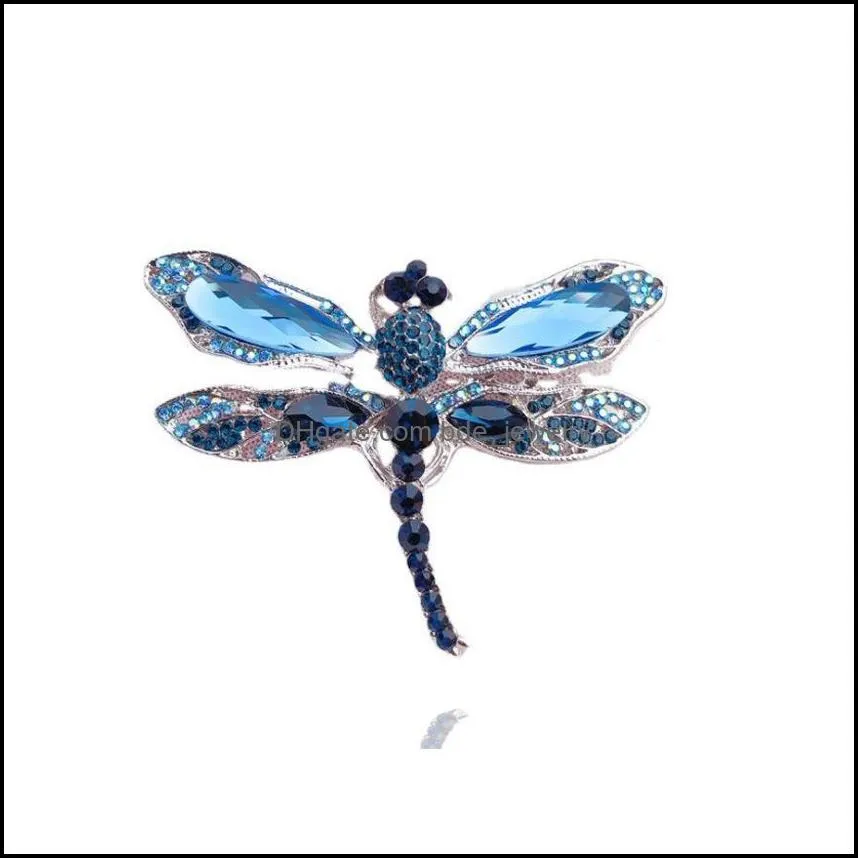 vintage corsage pin jewelry big dragonfly brooch scarf buckle with diamonds animal brooch jewelry