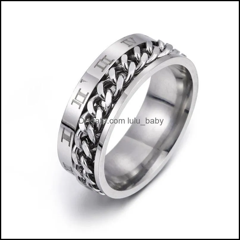 titanium stainless steel rings jewelry punk style personality mens ring