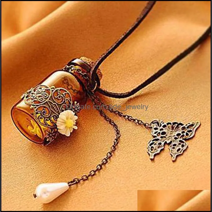 necklaces pendants long retro necklaces wooden cork carved wishing bottle necklace