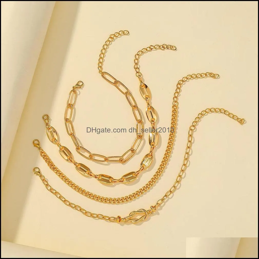  knotted chain pig nose bracelet creative mix and match multilayer combination suit trendy jewelry