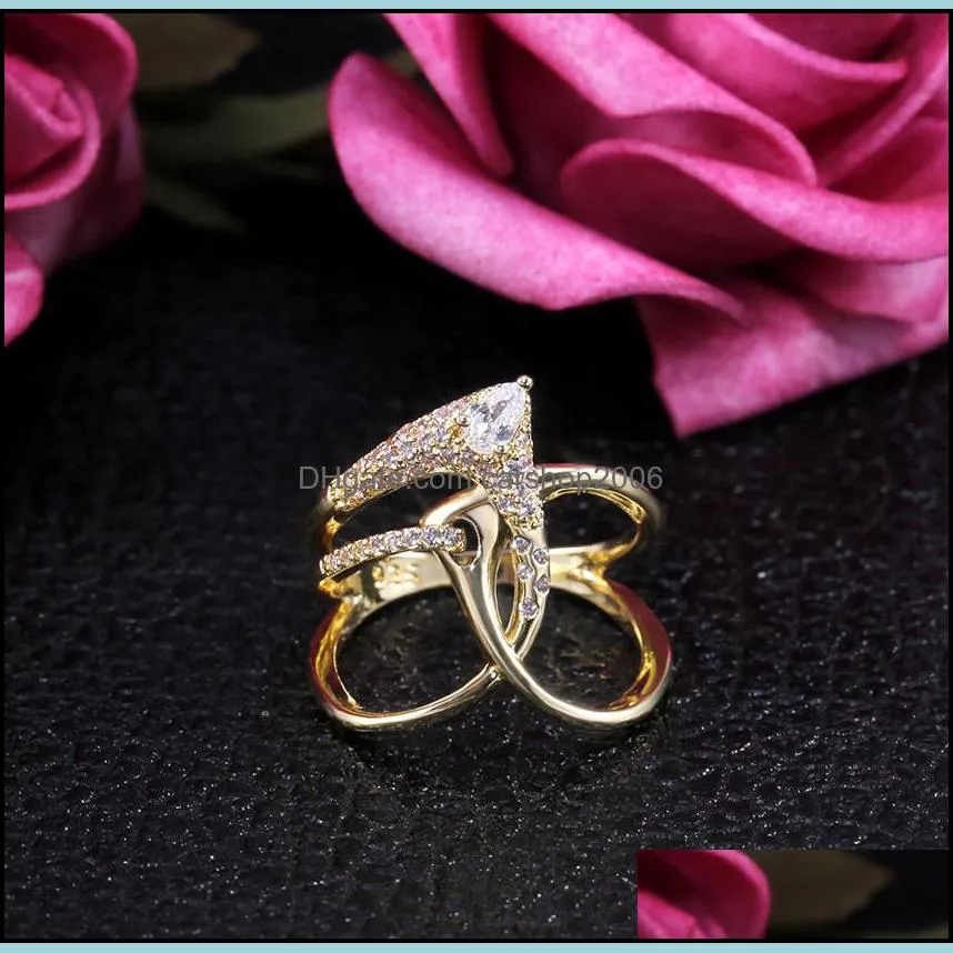 luxury irregular magical witch ring super cool accessories gadget golden twist winding women jewelry personality rings