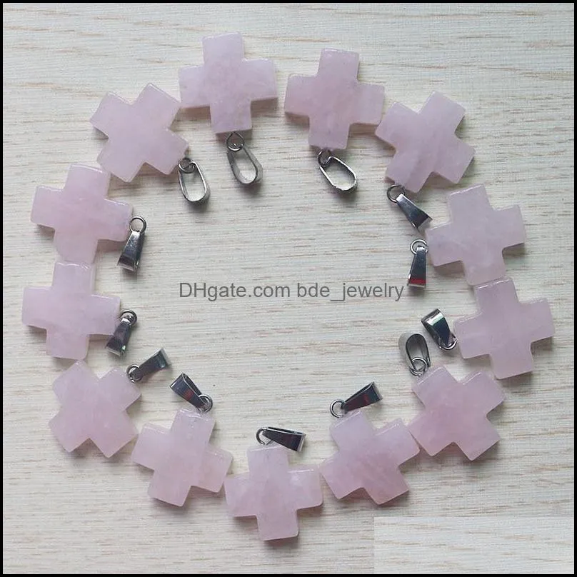 cross pendant wholesale jewelry assort fit necklaces jewelry making fashion natural stone pendants