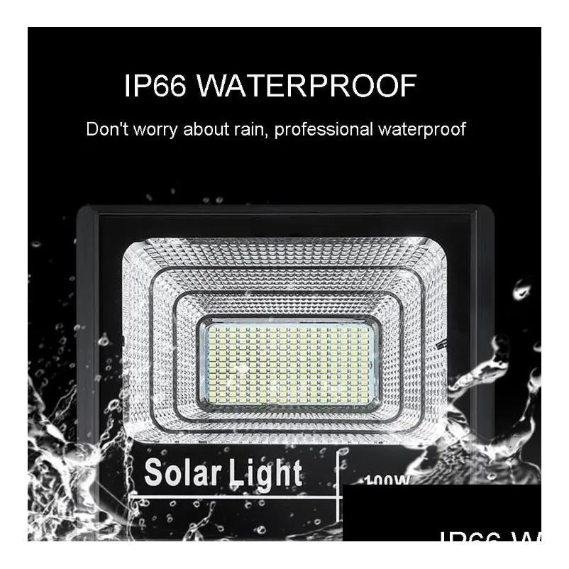 solar flood light 25w 40w 60w 100w 200w spotlight yard lamp ip66 white auto led solar lamp with pannel outdoor for garden street garage