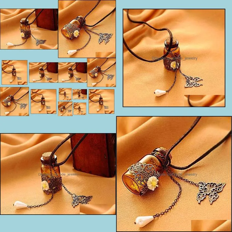 necklaces pendants long retro necklaces wooden cork carved wishing bottle necklace