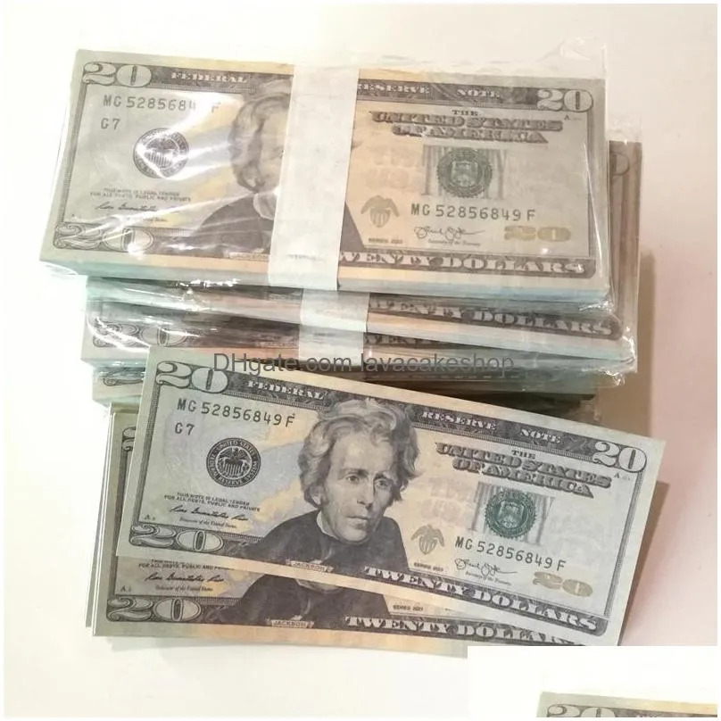 50 size usa dollars party supplies prop money movie banknote paper novelty toys 1 5 10 20 50 100 dollar currency fake money