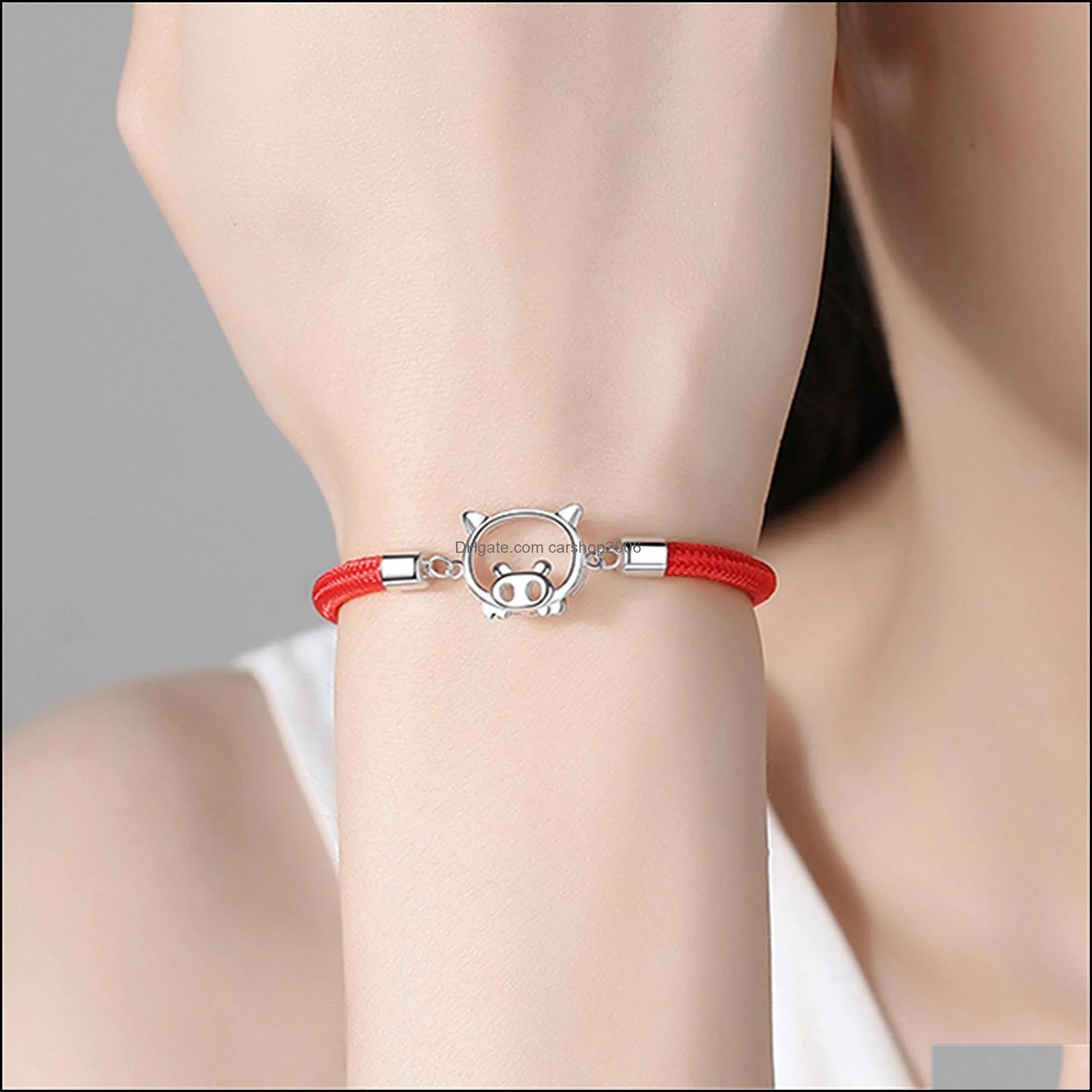 pig bracelet lucky red rope bracelets wild fashion personality friendship bracelets