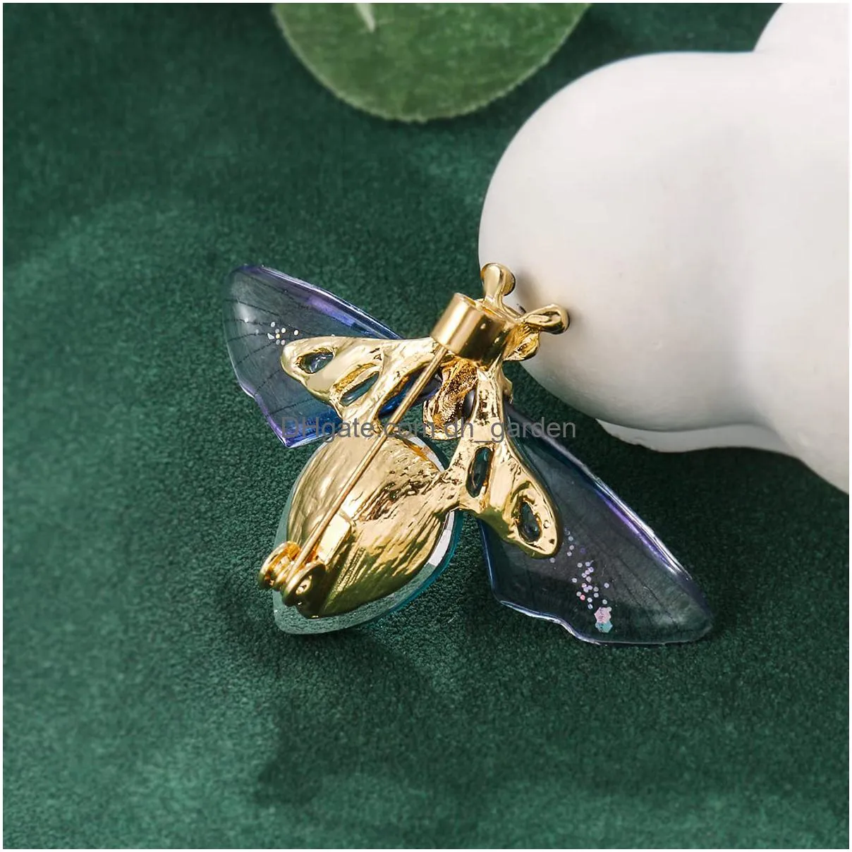 meedoz bee insect brooches for women crystal rhinestone animal lapel brooch pin set for daily decoration