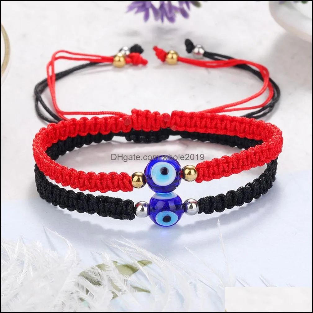 evil turkish eye hand braided rope chain red thread string bracelet women men 2021 charm lucky adjustable bracelets friendship jewelry