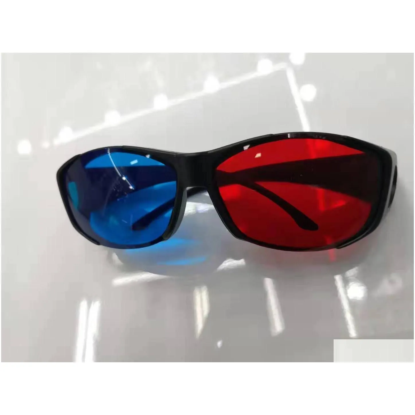 vr/ar devices 2pcs plastic unisex amber blue 3d glasses/brown blue/red green/magenta green vision anaglyph glasses for video cinema movies