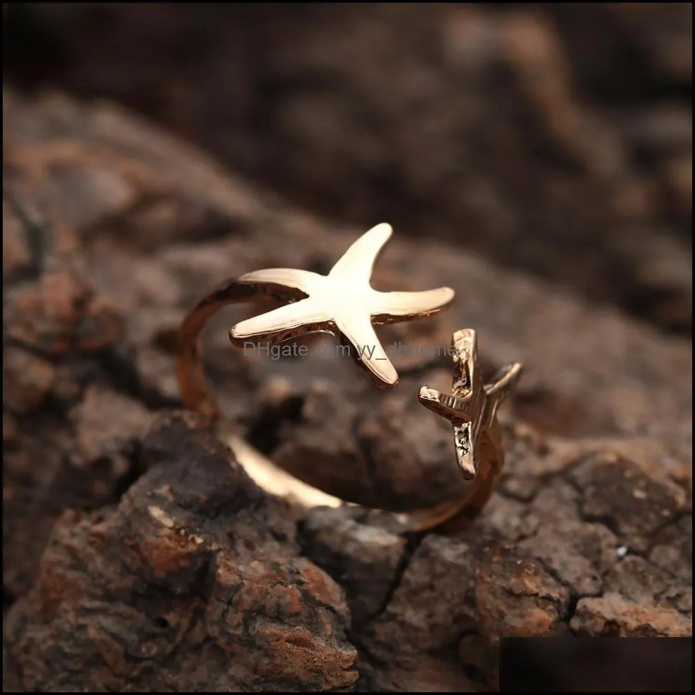  todorova fashion ring open stretch star fancy rings nautical beach starfish women ring friendship birthday gifts brand jewelry