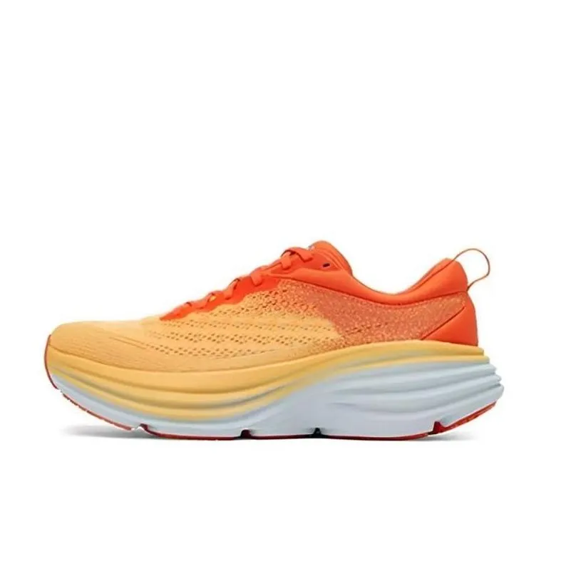 hoka one bondi 8 running shoes athletic local boots clifton 8 white training sneakers accepted lifestyle shock absorption highway designer women men
