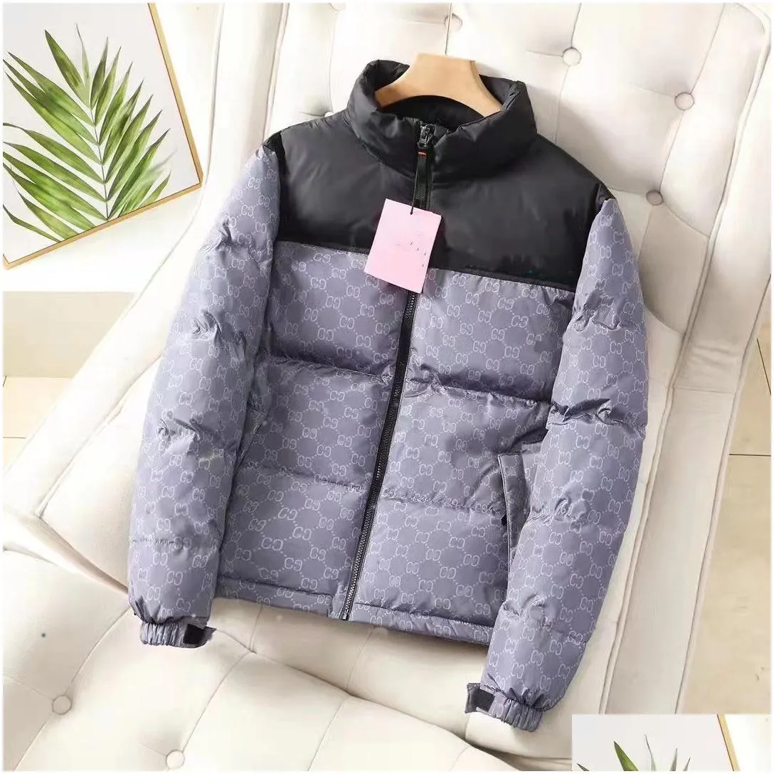 luxury brand mens parkas down jackets hooded jacquard tracksuit joint luxury designer coats womens puffer jacket ves fashiont winter male outwear black gray