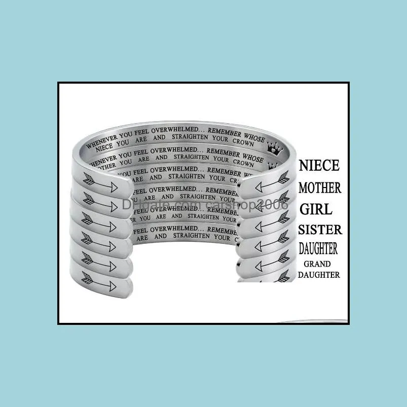 stainless steel corrosion smear bracelet c shape open bracelet mother daughter mothers day gift