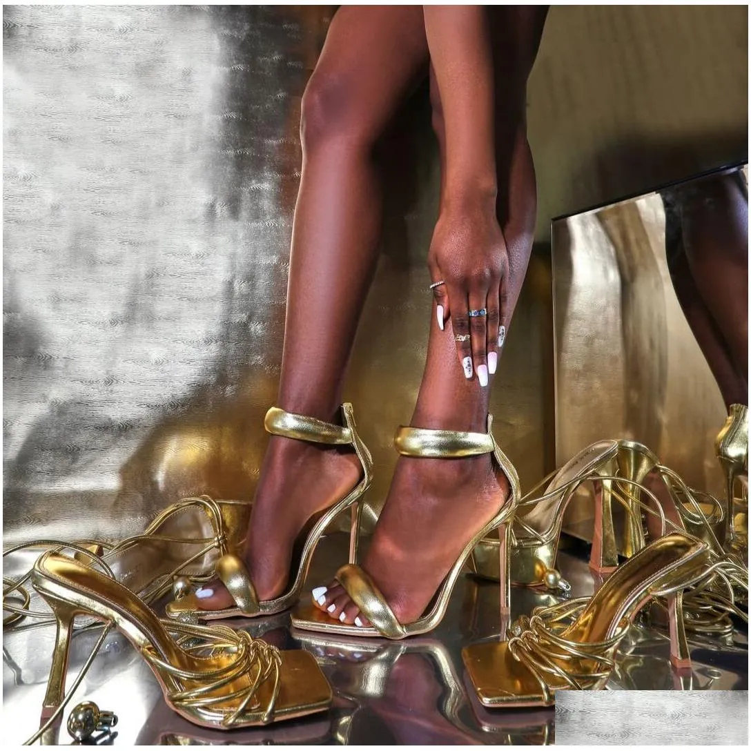 11cm designer fashion wedding shoes for brides open toe high heel women summer sandals zipper solid color white black gold ladies pumps female shoes